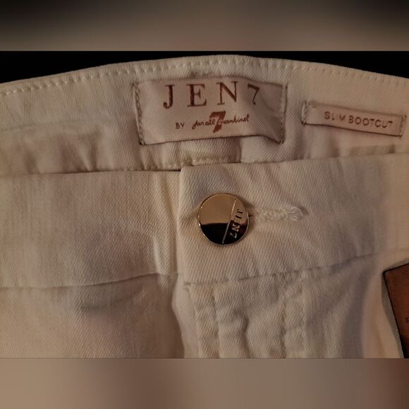 7 For All Mankind Jen 7 slim bootcut jeans, white, women's plus size 18 NWT New! - Picture 9 of 10